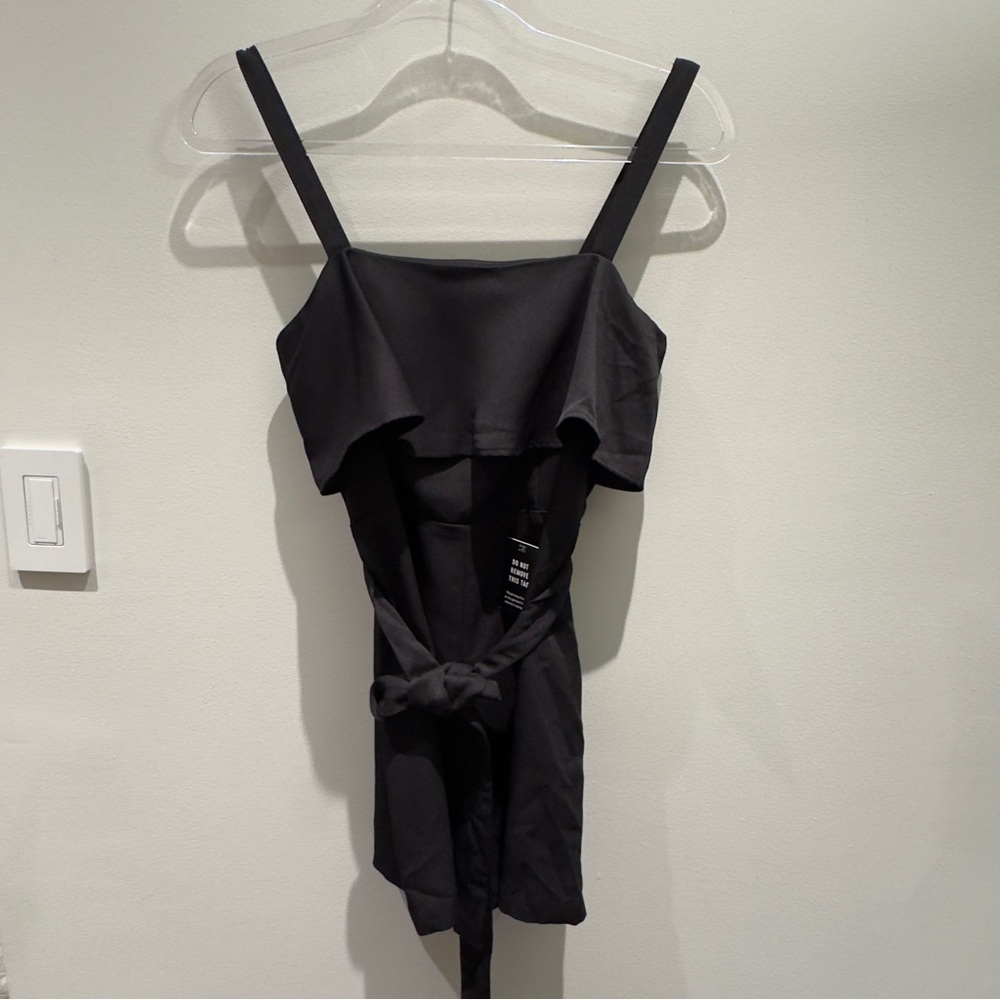 NWT- Express Black Ruffle Romper Size XS